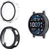 Natbok 2 Pezzi Custodia Cover per Amazfit Active Max 48mm Pellicola Protettiva Vetro Temperato,PC Shell AntiGraffio Protettiva Custodia,Antiurto, Sottile, Amazfit Active Max Cover