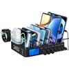 Rsydmny Stazione di Ricarica da 245W, 7 Porte Dispositivi Multipla, con schermo LCD, Ricarica Rapida USB C PD da 100W per iPhone, Tablet e Altri Dispositivi Elettronici（Senza cavo di ricarica）