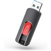 Vansuny Chiavetta USB 3.0 64GB Rossa, Pen Drive 64 GB ad Alta Velocità fino a 110 MB/s, Chiavetta USB Retrattile con Indicatore LED e Foro Portachiavi, Memoria Esterna per PC, Mac, Smart TV e Auto