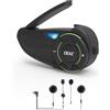 EJEAS Q8 Mesh 3.0 Sistema di Comunicazione Interfono Moto, Interfono Casco Moto Bluetooth 5.1 con Riduzione del Rumore CVC e Condivisione di Musica per 6 Motociclista (Confezione da 1)