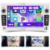 Inefala [4G+64G]Inefala Android 15 Autoradio per Opel Astra Antara Vectra Corsa Vivaro con Wireless Carplay Android Auto, 7 Touchscreen Stereo Auto Bluetooth con Navi GPS WiFi RDS SWC Retrocamera Mic(Bianco)