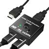 Yeecka Sdoppiatore HDMI Bidirezionale 4K 60Hz Sdoppiatore HDMI Alluminio Switch Splitter 1 in 2 Out/2 in 1 Out Support 3D HDR Compatibile con PC, PS5 / 4, TV Box, Projecteu, DVD