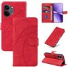 LACAE Cover a Libro per Xiaomi Poco X8 Pro Max | Custodia Flip in Pelle PU, Porta Carte, Chiusura Magnetica, Funzione Supporto, Case, Red