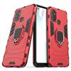 MaiJin Compatibile con OnePlus Nord N100 Cover, Custodia Armor Anello Cavalletto (Funziona con il Supporto Magnetico per Auto) Case Paraurti (Rosso)