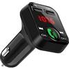 Retoo Trasmettitore FM Bluetooth Black con doppio caricatore USB, lettore di schede SD TF e display digitale, kit vivavoce per auto, adattatore audio per auto, caricatore universale dispositivi GPS