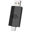 Vansuny Chiavetta USB 32 GB Doppia Interfaccia USB-C USB-A 2.0, Pen Drive Retrattile per Cellulare/iPhone 15/iPad Pro/Mac/PC, Memoria Stick per Foto/Video/Documenti (Nero)