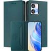 MOJIA Custodia per Oukitel C35 / C36, Resistente a Cadute e Graffi, Alta qualità PU Pelle Stile Portafoglio Cover Folio con Chiusura Magnetica. Dark Green