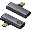 AOUZOVLI 2 Pezzi Sdoppiatore USB C 1 a 2, Adattatore OTG da Usb-c a 2 USB C, 10Gbps 100W PD Splitter Caricatore Compatibile con iPhone 16/17, Samsung S24/S23, Tablet (Grigio)