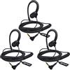 HYS Cuffia Auricolare per Microfono Altoparlante Jack 3.5mm, Compatibile per Motorola Yaesu Radio, Orecchio Sinistro o Destro (BLACKC-3)