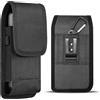 VINATO Porta Cellulare da Cintura, Porta Telefono con Clip e Moschettone, Custodia Cellulare Verticale per Telefoni 5.7-6.3 Pollici, Ideale per Zaino e Attività All'aperto, Nera