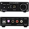 KGUSS FX-Audio DAC-X6 Mini HiFi 2.0 Decoder audio digitale Ingresso DAC USB/coassiale/uscita ottica RCA/amplificatore per cuffie 24 bit/96 kHz DC12 V (nero)