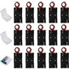 GTIWUNG 15 Pezzi AA Portabatterie due Posti 3V aa Battery Holder Batteries Case con Cavi, Porta Pile 2aa, Titolare Caso Batteria, 3 Pezzi Custodia Batteria in Plastica Trasparente