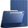 JETech Custodia per Samsung Galaxy Tab S10 Lite / S10 FE / S9 FE 10,9 Pollici, Sottile Traslucida Retro Trifold Folio Supporto Protettiva Cover, Supporta S Pen di Ricarica (Navy)