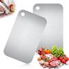 SJDOFU Tagliere in titanio, 2 taglieri in acciaio inox, 30 x 20 cm, in titanio per carne, frutta, verdura