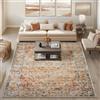 Topfinel Tappeto Vintage 200x300 cm Arancione, Tappeto Boho Orientale a Pelo Corto, Lavabile in Lavatrice, Antiscivolo e Morbido, Grande Tappeto per Soggiorno, Camera da Letto, Sala da Pranzo, Ufficio