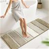 COSY HOMEER Tappeto da bagno, 50 x 150 cm, morbido tappetino da bagno, antiscivolo, lavabile, per doccia e bagno, colore: beige