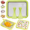LAIKAIEU Macchina Gelatiera Istantanea Con 2 Spatole, Padella Per Gelato DIY Rolling Ice Cream Maker Per Adulti E Bambini, Per Panna Fatta in Casa, Yogurt Gelato, Sorbetto (Verde,22.5 * 17.5CM)