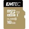Emtec 16GB Scheda MicroSD Emtec CL.10 Gold con adattatore [ECMSDM16GHC10GP]