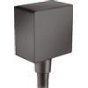 hansgrohe FixFit Uscita a muro Square con valvola antiriflusso, cromo nero satinato, 26455340