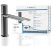 Schütte New York 33612 - Miscelatore per lavabo con scarico e valvola pop-up, miscelatore monocomando per bagno, colore: grafite