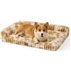 COZY KISS Letto Ortopedico per Cani Grandi, 91x69cm | Cesta morbida in similpelle per cani - lavabile, antiscivolo, con fodera rimovibile, strato impermeabile, M, Marrone
