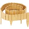 Relaxdays bordura aiuola Flessibile in Legno Marrone Chiaro, 200 cm x 10 cm h visibile da piantare