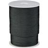 Relaxdays Corda in Nylon 4 mm, 80 m, Cordino Paracord di Tipo 3, 9 Interni + 32 Fili Esterni, Fino a 250 kg, Nero