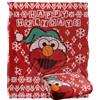 LOGOVISION Sesame Street Elmo Ugly Christmas Sweater Coperta super morbida al tatto setoso - 152 x 127 cm