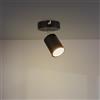 M Ledme - Lampada da soffitto Serie Black 1 faretto GU10, per uso in ambienti interni asciutti IP20, adatta per bagno, soggiorno, camera da letto e cucina (Lampadina non inclusa)