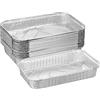 Relaxdays Vaschette in Alluminio per Barbecue, Set da 25, L x P: 31 x 21 cm, Contenitori Rettangolari per Grill, Argento