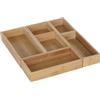 Relaxdays Set 5 portaposate in bambù, Universale, Trucco e Gioielli, 27x12.5x5 cm, Naturale