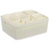 Relaxdays Organizer Portaoggetti da Cassetto, Set da 10 Scatole di Organizzazione Scrivania o Bagno, Plastica, Bianco