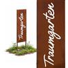 Relaxdays Decorazione Giardino Effetto ruggine Traumgarten, Marrone | 85 x 28 cm, palo in ferro