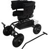 Relaxdays Seduta da Giardino Mobile, vano portaoggetti, Nero | Regolabile in altezza, portata 150 kg