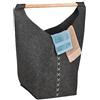 Relaxdays Cesto Portabiancheria, Cestino per Biancheria, Sacco in Feltro per Panni Sporchi, 50 L, Bagno, Grigio Scuro