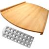 Fackelmann Set pasta fatta in casa con tagliere-spianatoia in legno di faggio e stampi ravioli in alluminio, per ravioli, tortelli e sfoglia fresca, utensili cucina tradizionali per pasta italiana