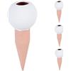 Relaxdays Sfere da Irrigazione a Goccia, Set da 4, Coni per Bottiglie da 1,5 Litri, Pallina da Golf, Terracotta Bianco