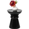 Relaxdays Tavolino e Sgabello, Design a Cono, Oggetto Decorativo per Soggiorno, HxD: 45 x 38 cm, Metallo, Nero