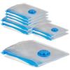 Relaxdays Sacchetti Sottovuoto per Vestiti, Set da 8, Sacchi sotto Vuoto per Valigia M/L/XL, Vacuum Bags, Trasparente