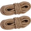 Relaxdays Spago di Iuta 12 mm, 2 Rotoli Juta 10 m Corda Ecosostenibile per Artigianato, Imballaggio, Marrone Naturale