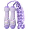 Seasboes Corda per Saltare per Bambini Con Manico in Legno - Speed Jump Rope Regolabile in Cotone - Ideale per l'Allenamento Fitness per Ragazze e Ragazzi (B)
