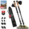 SOLOHIKE Bastoni da trekking nordic walking da donna, bastoni da trekking, bastoncini da nordic walking da uomo, anti-shock, guanti regolabili, bastoni da trekking, bastoncini da nordic walking