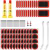 Sinofort Kit Riparazione Camera d'aria Bici 82 Pezzi Kit Riparazione Bici Camera d'aria Kit Foratura Bici Ripara Camera d'aria Bici Toppe Bici per Mountain Bike Materasso Gonfiabile Gomme
