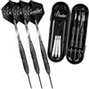 flintronic Freccette con Punta in Acciaio, 3 PCS Freccette Professionali Punta Acciaio, 24g, Freccette in Metallo, Freccette Punta Acciaio con Aste in Alluminio con Standard e Slim Alette/Custodia