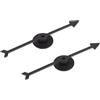 Wpppan 2 pezzi nero Spinner gioco coinvolgente bordo freccia set casa e scuola partito filatori mestiere di plastica con ventosa accessori giochi da tavolo, pezzi di gioco