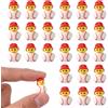 Lyreh 25pz Anatre da Baseball in Resina, Decorazione in Miniatura a Forma Anatra Sportiva Bomboniere Feste Tema Baseball Micro Paesaggio Accessori da Giardino per Casa Delle Bambole (Rosso)