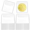 Zyghjort 50 custodie per monete a tasca singola, 5,3 x 5,1 cm, in plastica trasparente, per collezionisti, protezioni per monete individuali, tasca singola, piccoli sacchetti per monete, banconote e