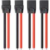 Lyeteung 2 Pairs XT90 Connettore, XT90 Maschio Femmina Battery Connettore con Alloggiamento Guaina e Cavo di Silicone 100mm 10 AWG, per Batteria Lipo, Nero