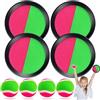 PQETBV Racchettoni Giochi Spiaggia, Giochi Spiaggia Bambini, Set per la Cattura con Velcro con 4 Pagaia e 4 Palle, Racchette in Velcro per Feste, Giardino, Famiglia