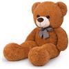 Sausudols XL Orsacchiotto Orso di Peluche 110 cm di Altezza Giganti Orso Peluche per Fidanzata Teddy Bear Regalo per Compleanno Natale e San Valentino Marrone Scuro